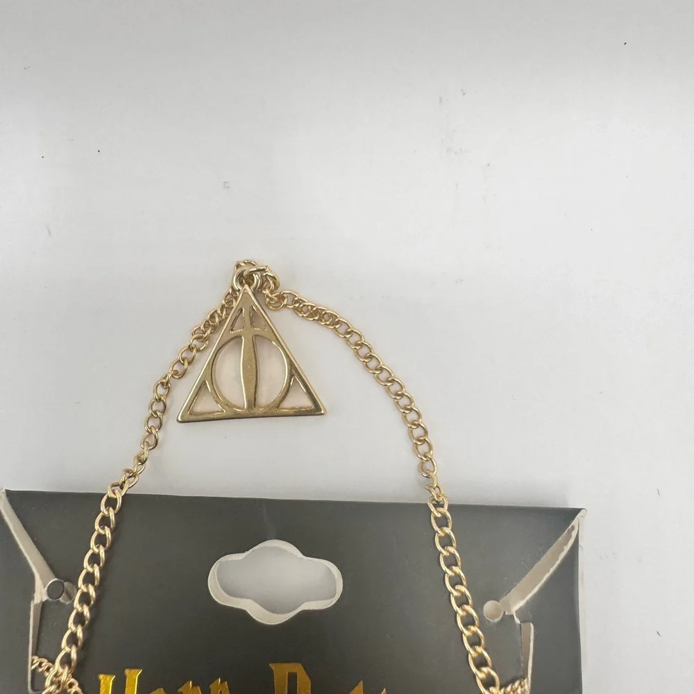 HARRY POTTER Bioworld Hogwarts House Necklace Set-Deathly Hollows and Always